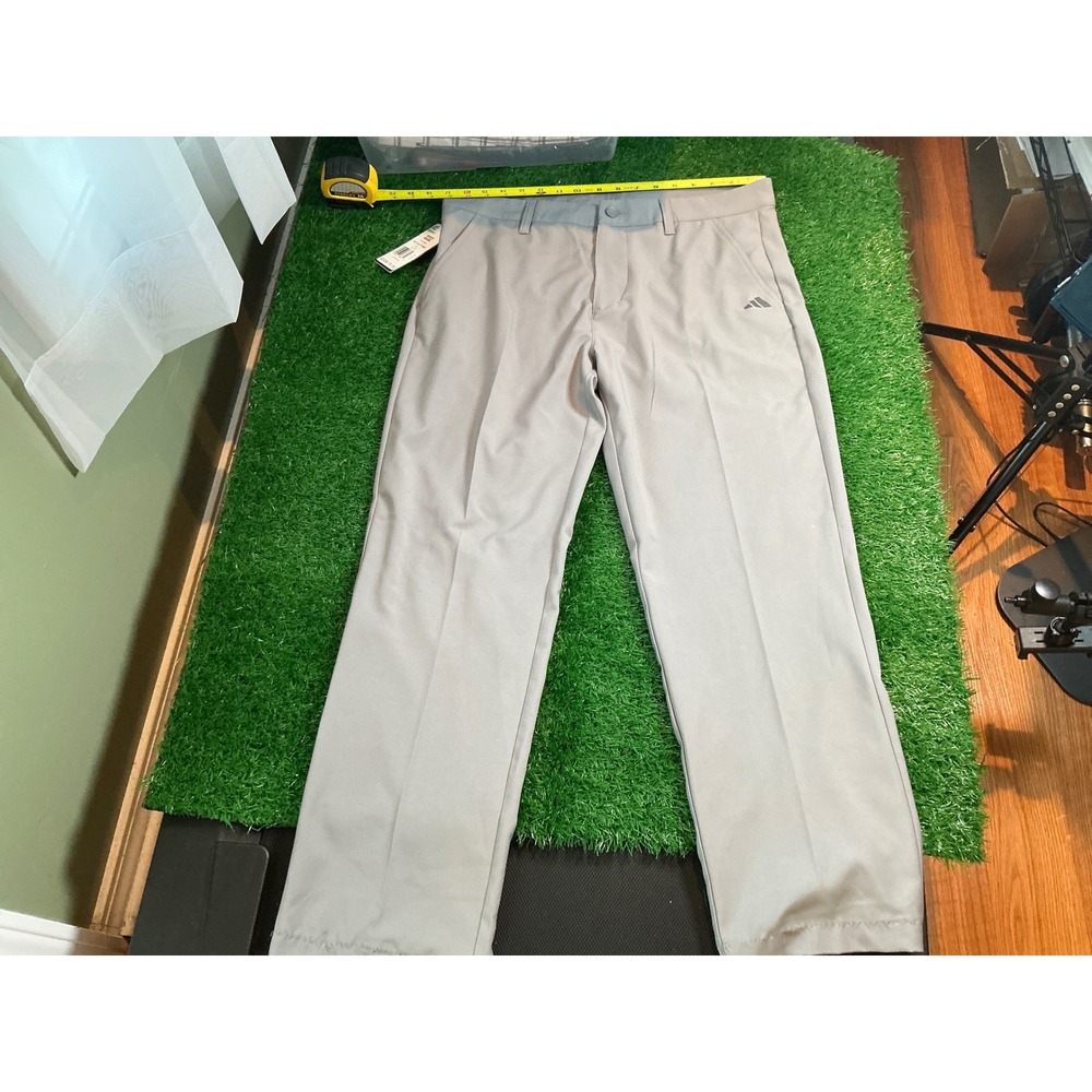 Adidas Adi Golf Pants Mens 32x32 Grey Five Flat Front Performance IS0541 NWT - Picture 1 of 5